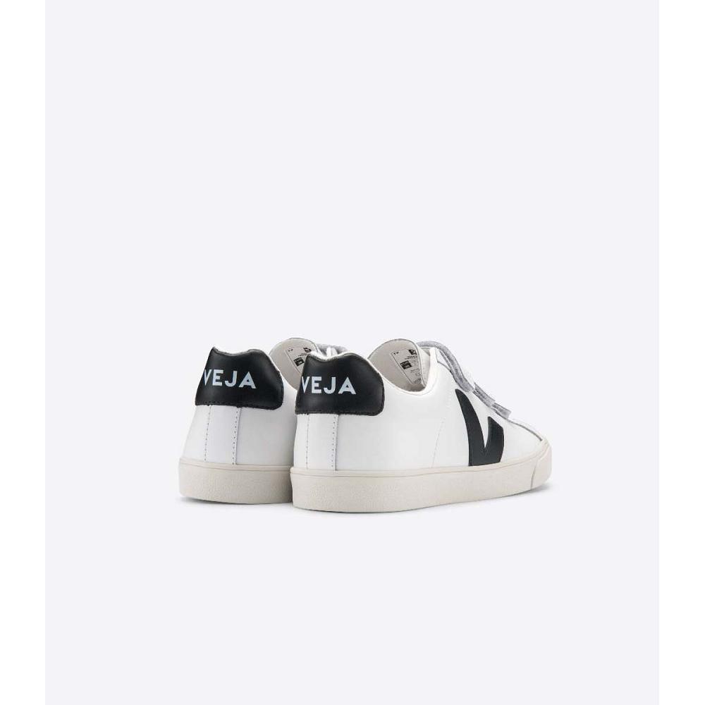 Veja 3-LOCK LEATHER Men's Sneakers White/Black | NZ 300NWY